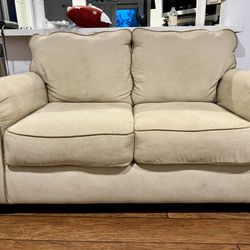 Beige Loveseat
