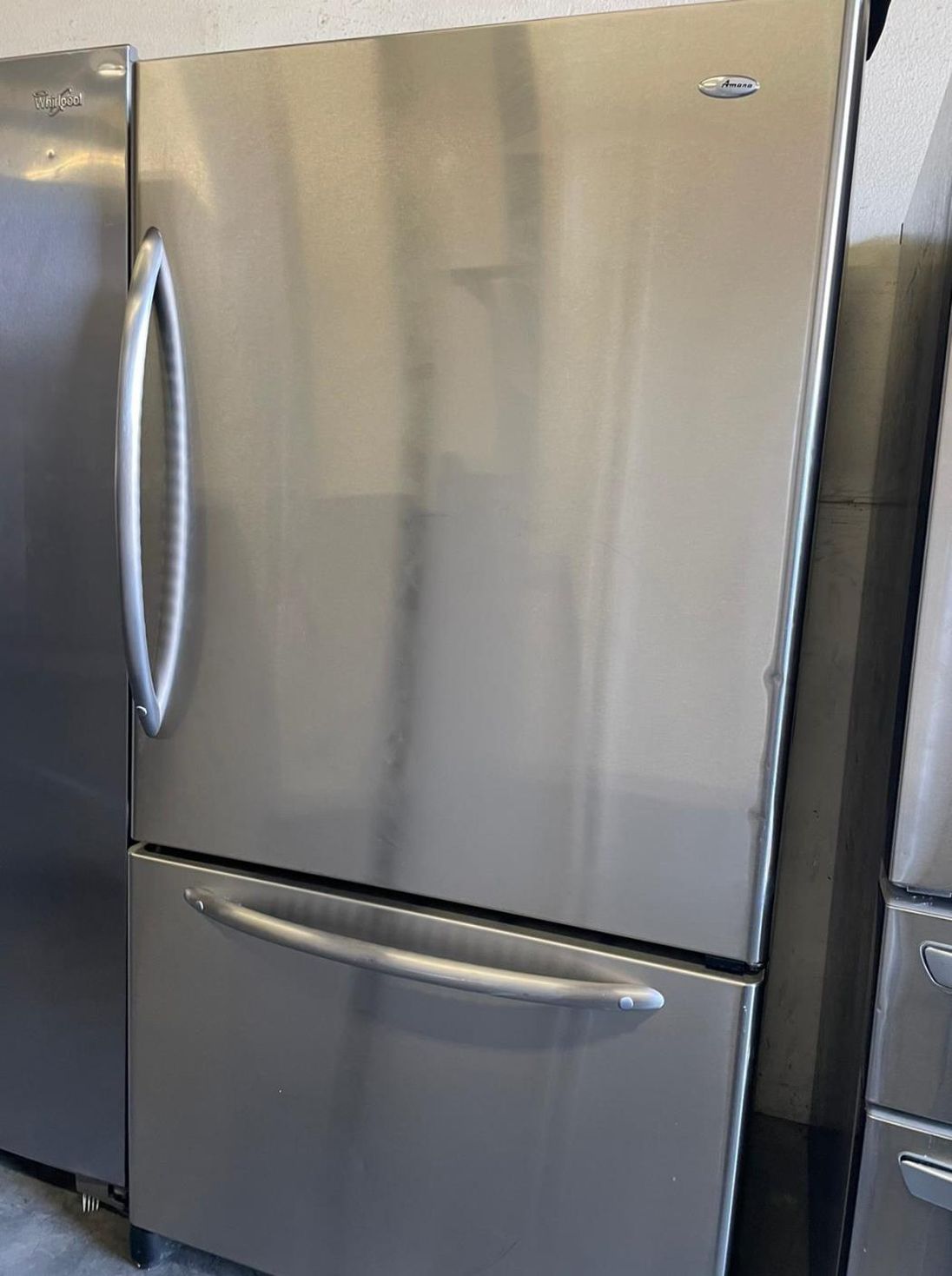 Amana Bottom Freezer Stainless Steel Refrigerator Fridge