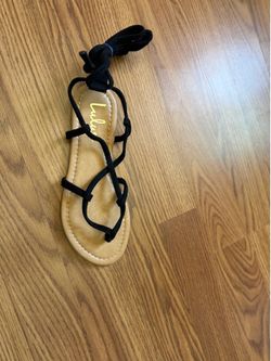 Emilia lace up flat sandals size 6