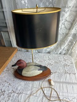Vintage Canvasback Duck Decoy Lamp - Ralph Lauren Cabin Vibes