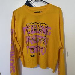 SpongeBob Theme Orange Long Sleeve Shirt