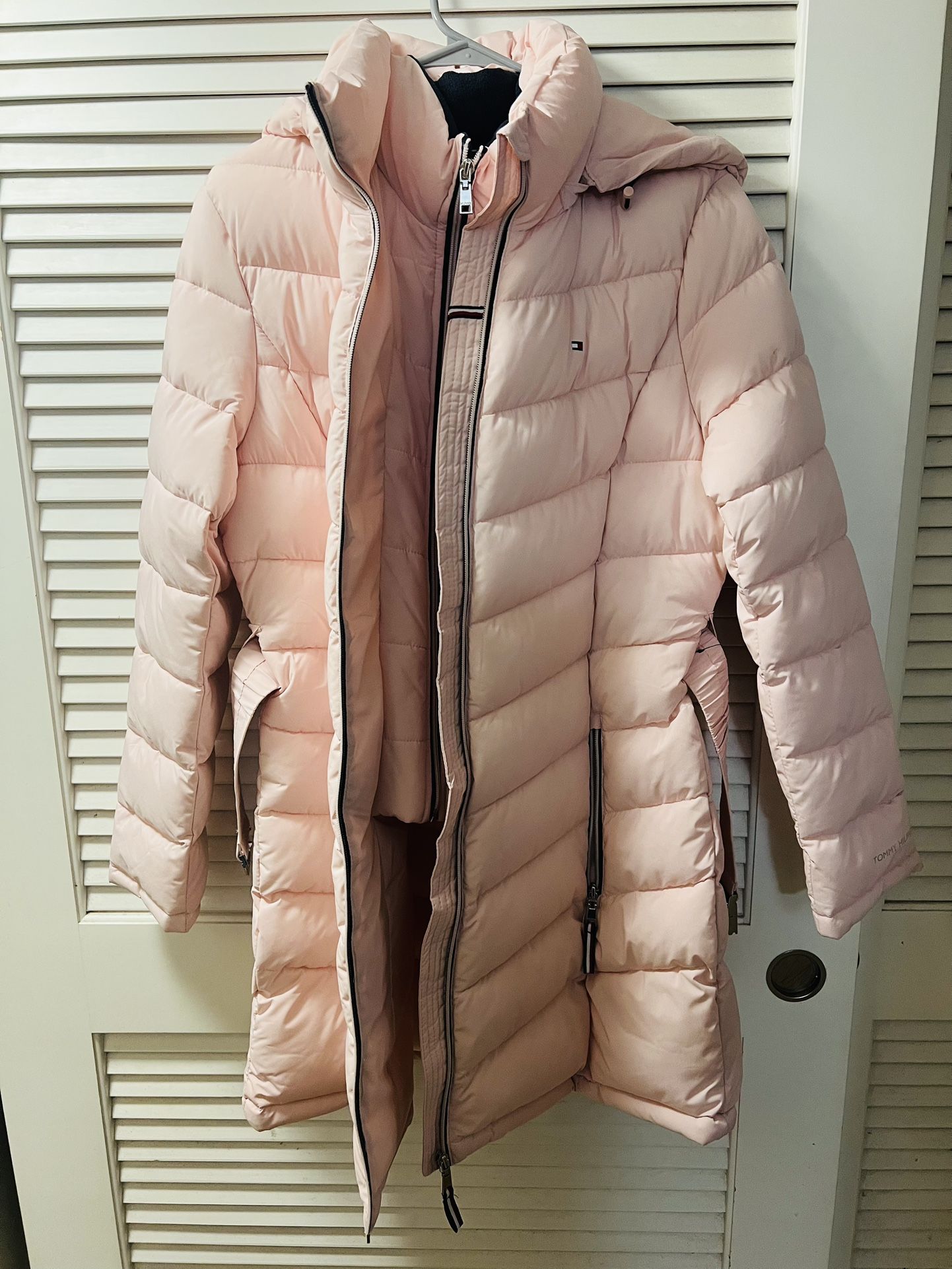 Tommy Hilfiger Womens Long Down Puffer Jacket Size-Large