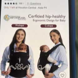 Momcozy Baby Carrier Holder , Supports 1-44 Lbs Black Cash Only 