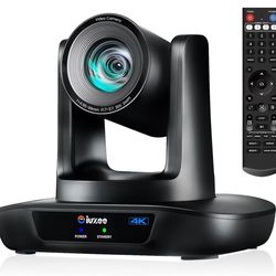 ☆ 4K UHD PTZ Camera AI-Auto Tracking, 20X Optical Zoom, USB3.0/HDMI/LAN PoE, IP Live Streaming, PTZ Conference Room Camera for Church Services Educati