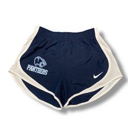 NIKE Wave Dri-Fit Navy Blue/White Panthers Tempo Shorts Size Small