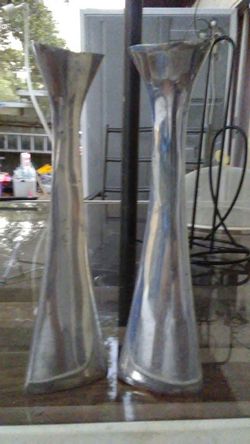 Silver candle holders