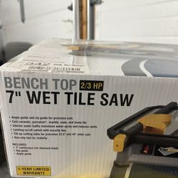 ( Flor Craft) Bench Top 7” Wet Tile Saw