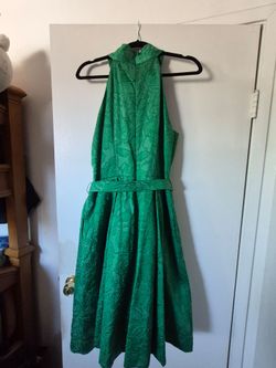Eliza J Green Floral Evening Dress