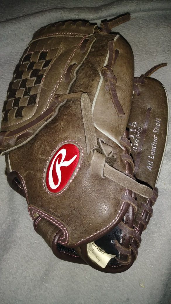 Rawlings FP115 11.5" FastPitch Girls Youth Softball Glove, Pink & Brown RHT