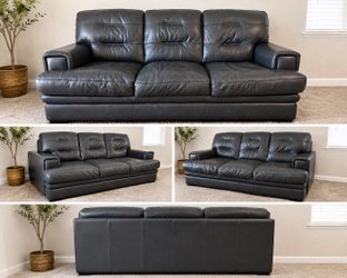 100% Genuine Leather Sofa – Excellent Condition
