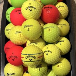 50 Color Golf Balls As Pictured