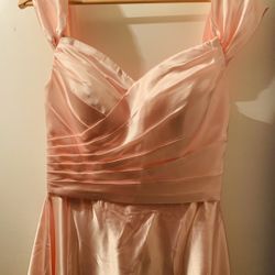 Off Shoulder Satin Dress