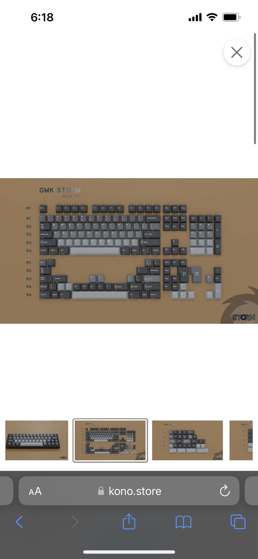 GMK Storm Key Caps Base Kit + Novelties + Desk Mat for Sale in