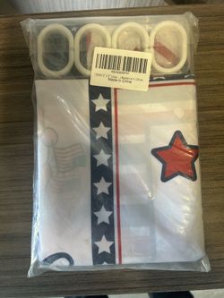 72” x 72” Independence Day 4th of July shower curtains with 12 Hooks