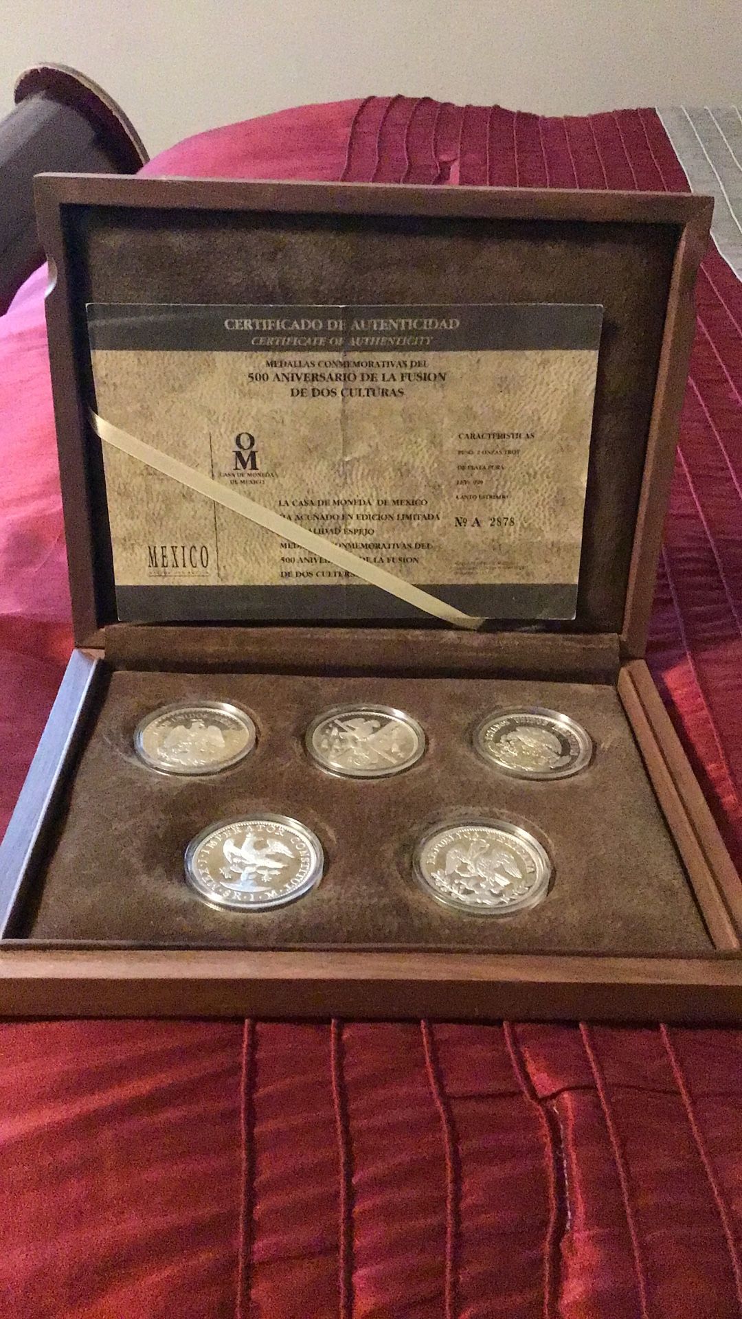 Mexico Silver Coins Fusion De Dos Culturas 2oz Each