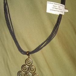 Sterling Greek Choker Necklace 