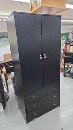 Black Wardrobe Armoire