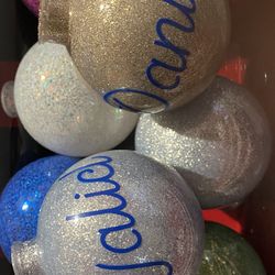 Glittered Costomized Ornaments 