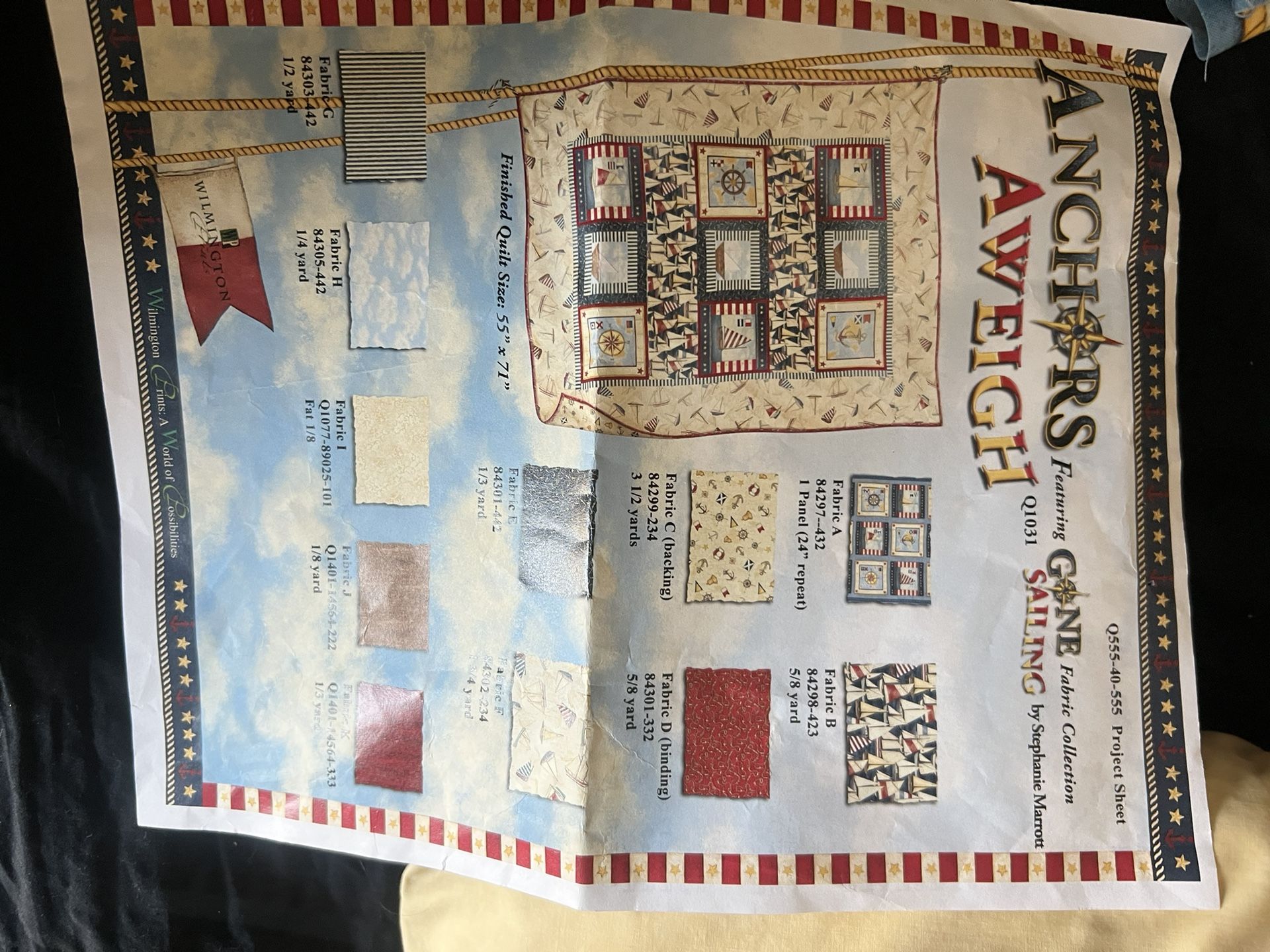 Fabric For A Quilt Sailing