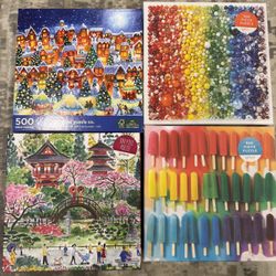 Galison puzzles  4 Pack