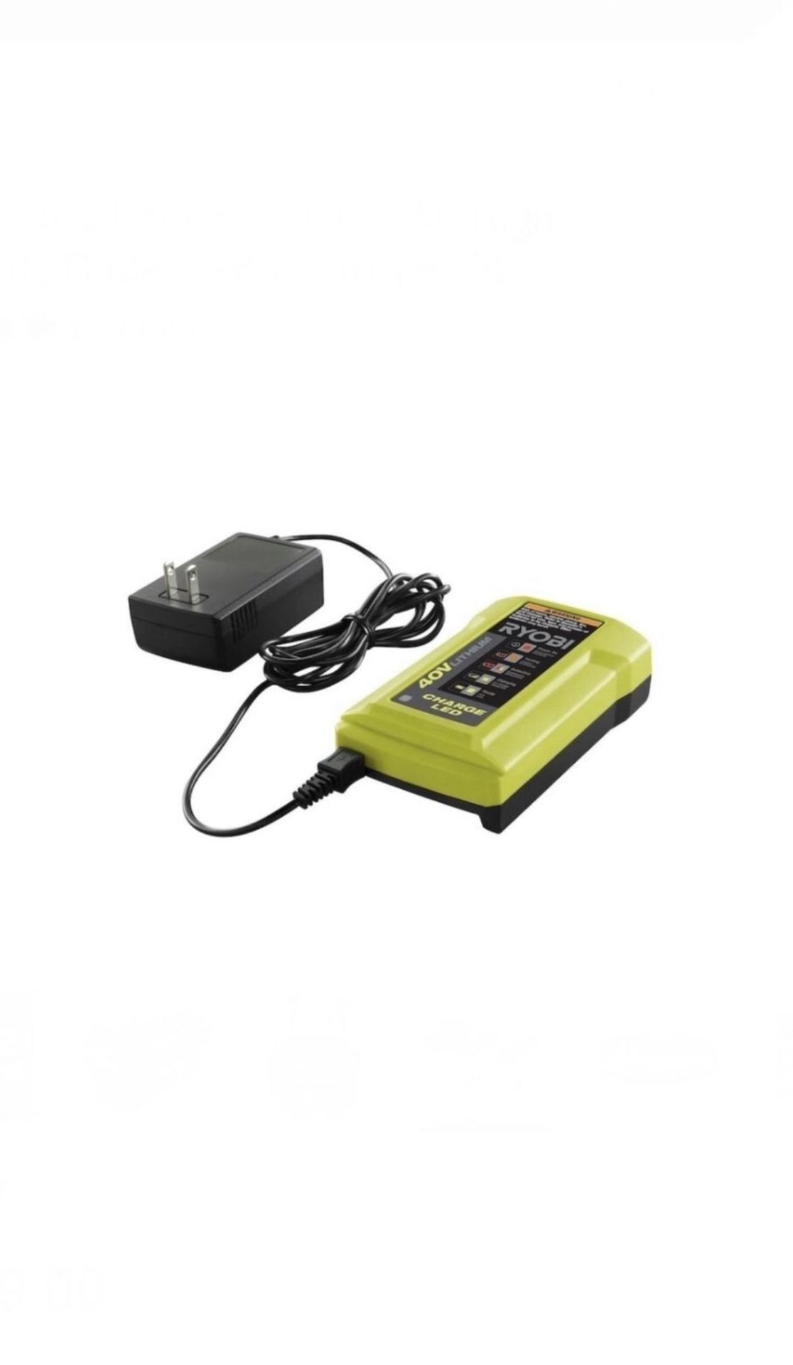 New RYOBI 40V Lithium-Ion Charger $40 Firm