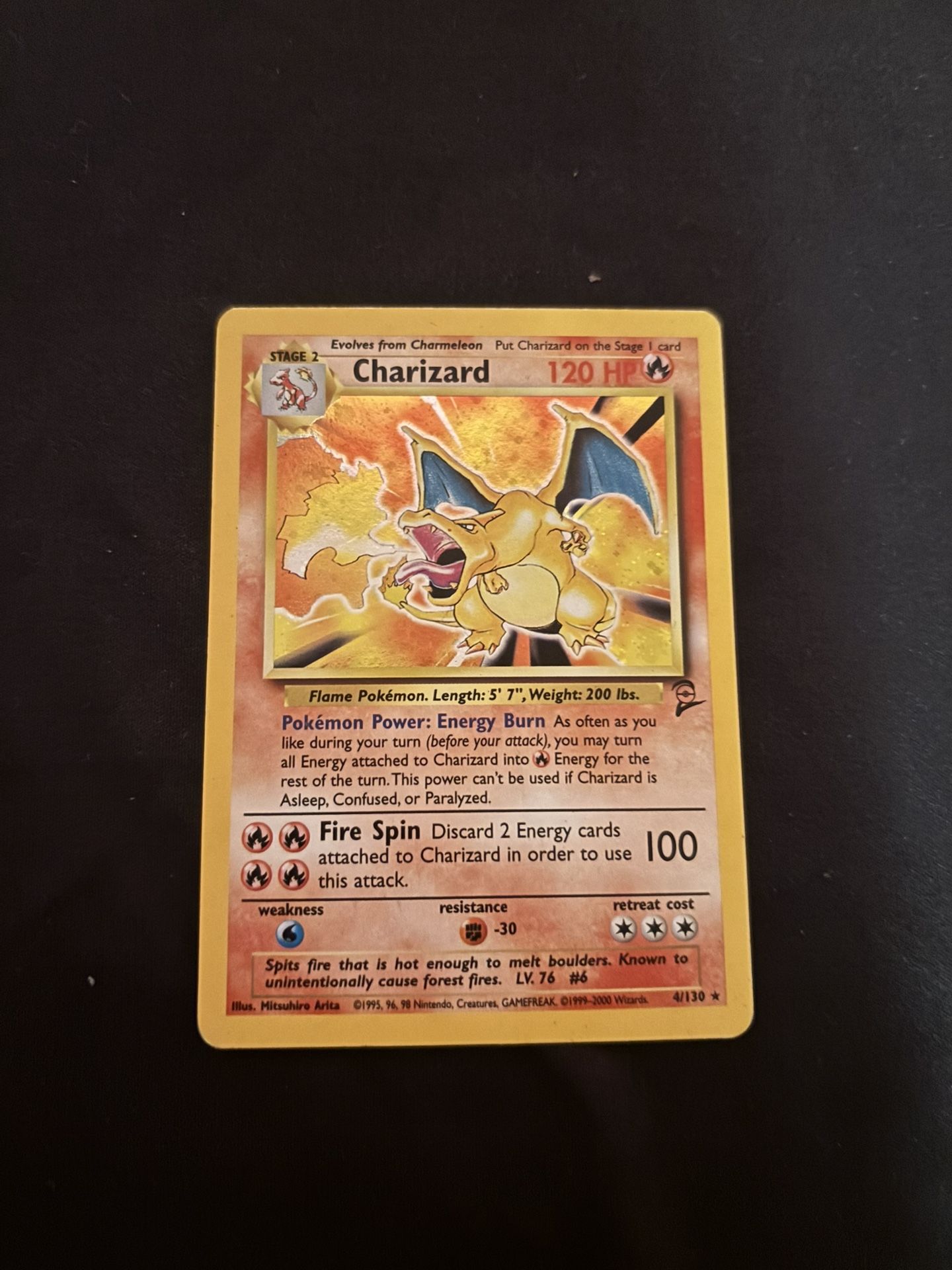 1999-200 CHARIZARD 4/102 POKÉMON CARD BASE SET 2