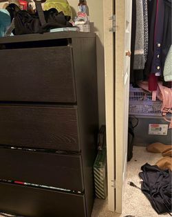 2 black IKEA dressers
