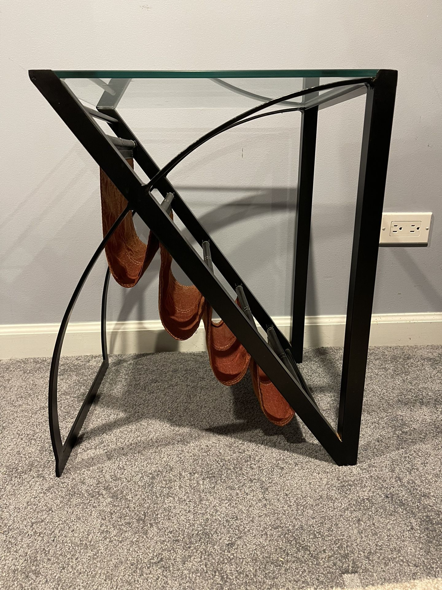 70’s Side Table With Magazine Rack 