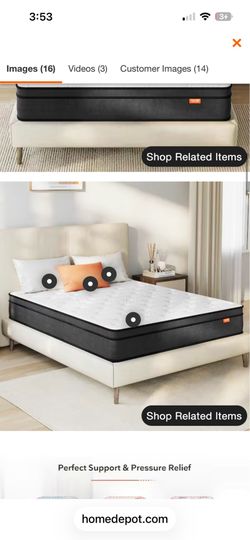 New in the box king size 12 inch memory foam hybrid mattress