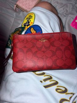 Red Coach Wristlet