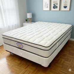New queen mattress and box spring 2 pc bed frame is not included