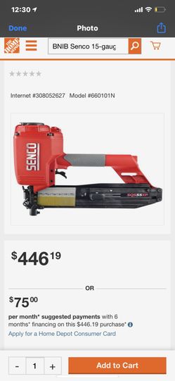 Brand new Senco15 gauge nail gun