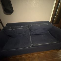 Blue Pull Out Couch