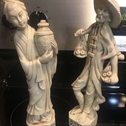 Antique Bone Oriental Figurines 