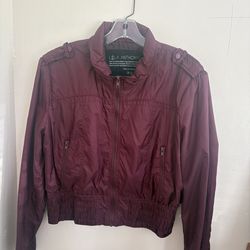 Lala Anthony bomber Jacket wine color