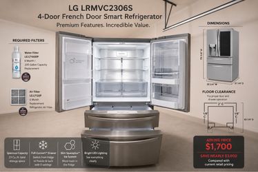 LG InstaView Door-in-Door Counter-Depth Refrigerator w/ Craft Ice – $1,700