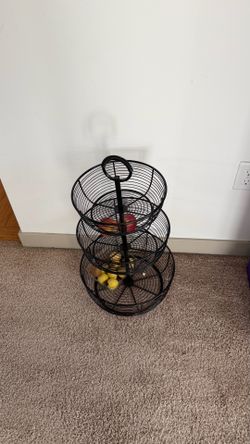 3 tier metal fruit basket