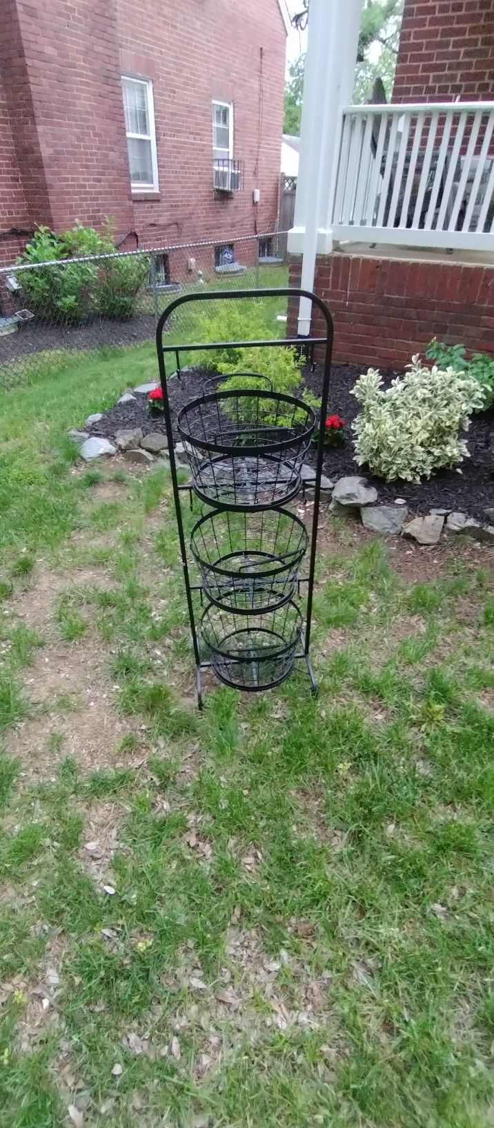 Wire Storage Basket Stand