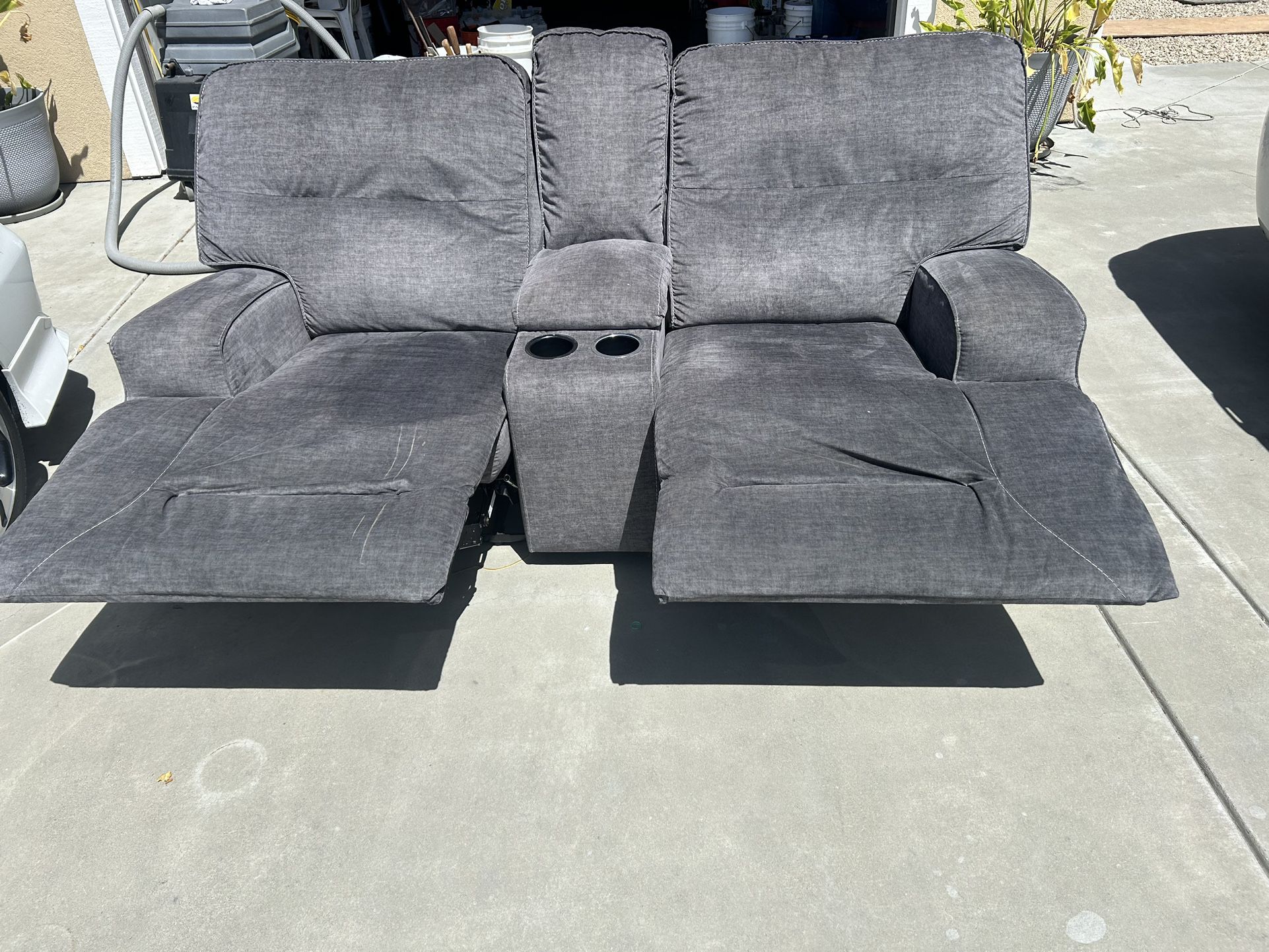 Two Person Recliner Couch 