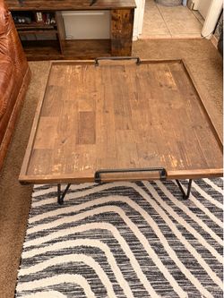 Rustic Industrial Wood Coffee Table