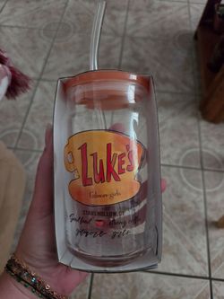 Gilmore girls lukes glass cup 16 oz