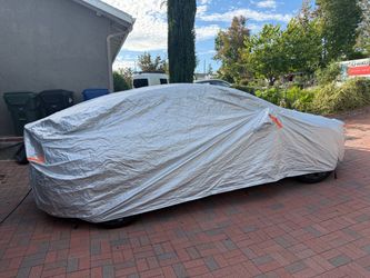 Tesla Model Y Silver Outdoor Car Cover with Straps