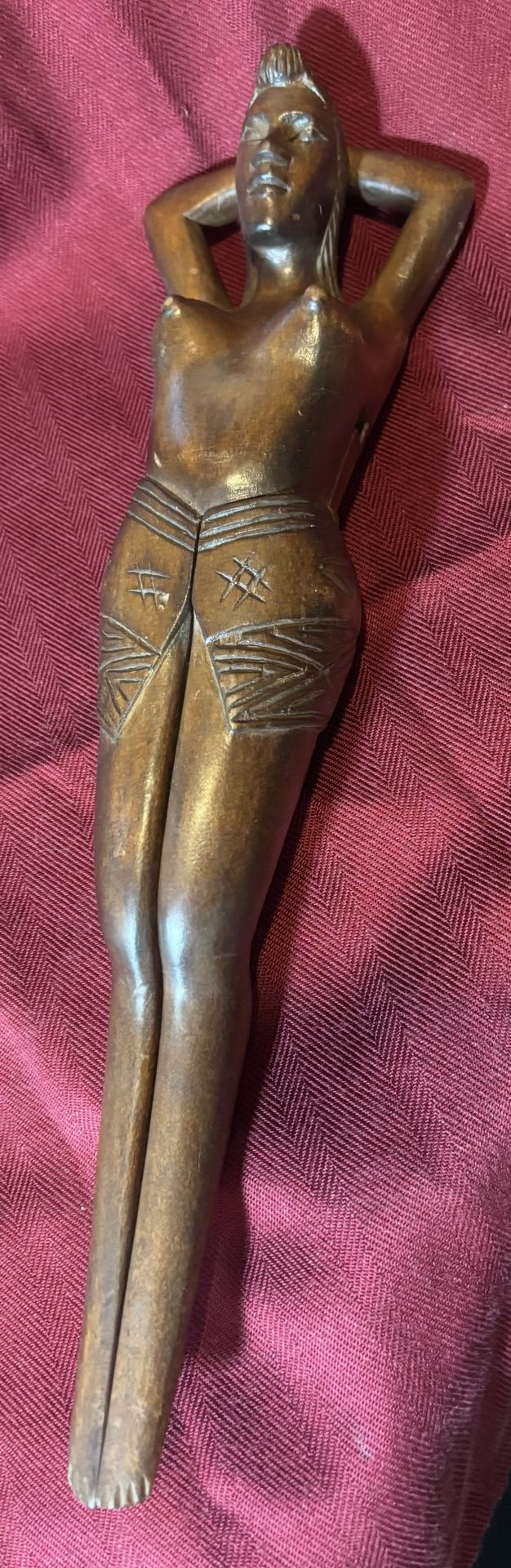 Collectible Wooden Hand Carved Lady Nutcracker.