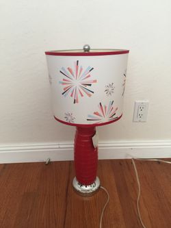 Ashely Furniture Red Fireworks Lamp