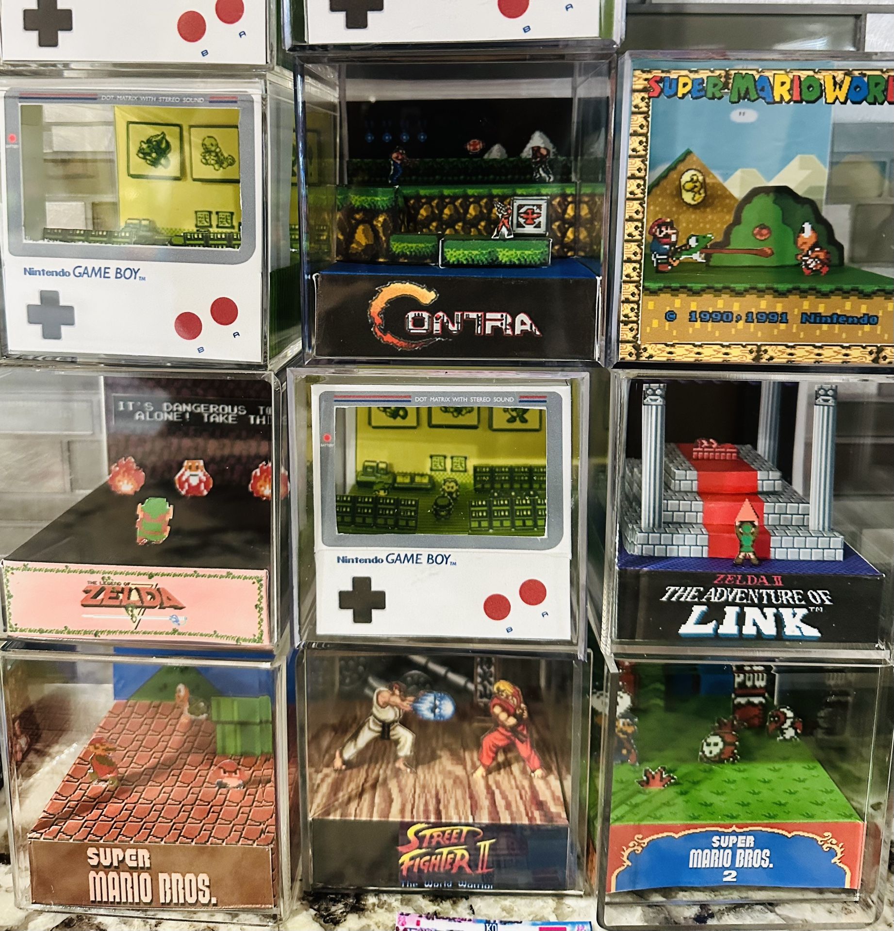 Videogame Cube Dioramas