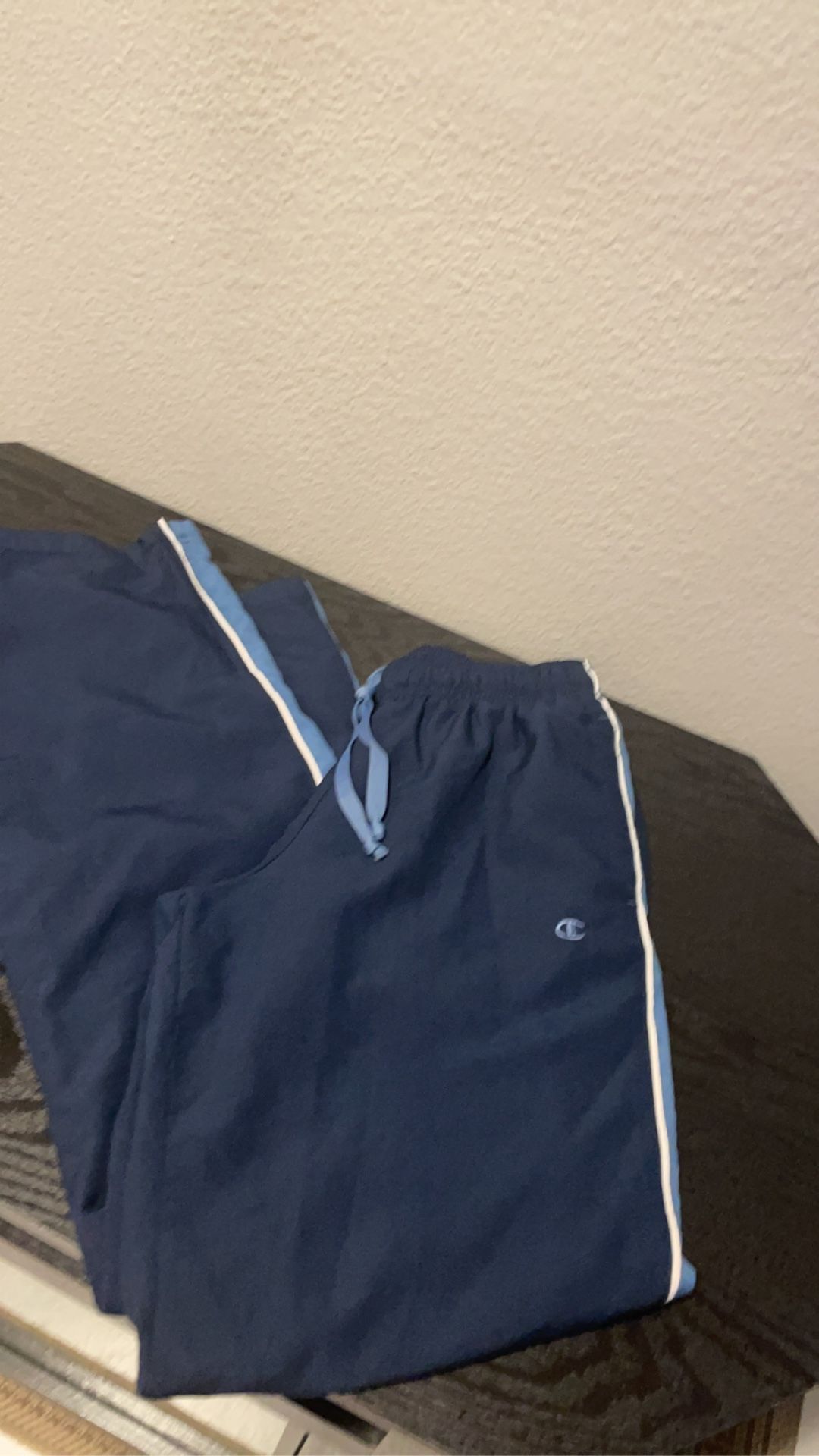 Champion blue windbreaker/jogging pants size small