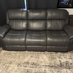 Leather Couch, Loveseat, and TV Stand