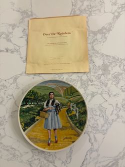Vintage 70’s wizard of oz over the rainbow collector plate COA with original box