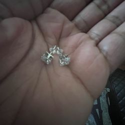 Earrings Square Or Circle Stones 