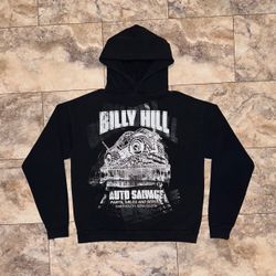 2021 Billy Hill Auto Asylum Misprint Black Hoodie Size XL